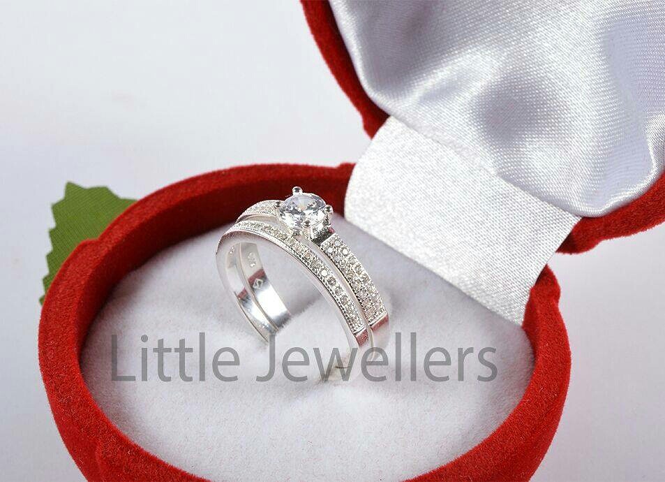 Silver Valetines Day Engagement Ring