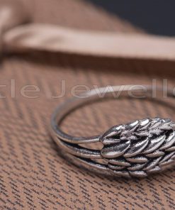 Silver leaf Oxidized ring