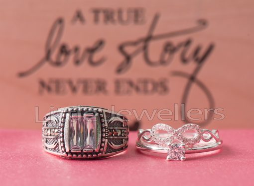 Sterling Silver Matching His & Hers Rings
