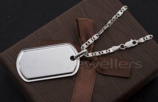 Personalized Dog Tag silver necklace