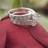 romantic double engagement ring