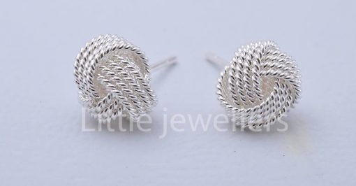 Sterling Silver love Knot studs