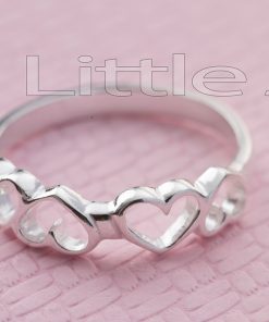Love Heart Silver Ring,