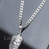 Sterling Silver Face of Jesus Pendant & chain