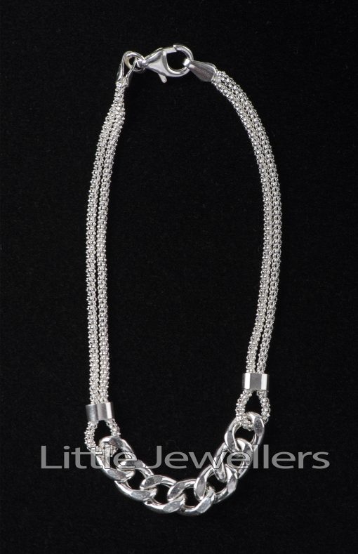Sterling Silver Unique Link Bracelet