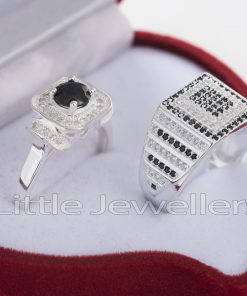 Sterling Silver His & Hers Promise Rings
