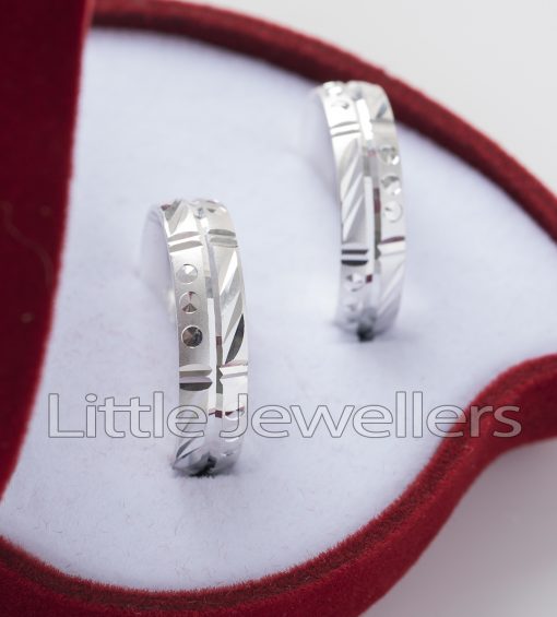 Sterling Silver His & Hers Wedding Rings