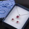 A cz garnet jewelry set is an ideal gift for the January birthday girl