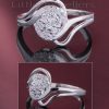 This floral engagement ring has a timeless look..