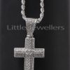 silver Cross pendant with a simple twisted chain