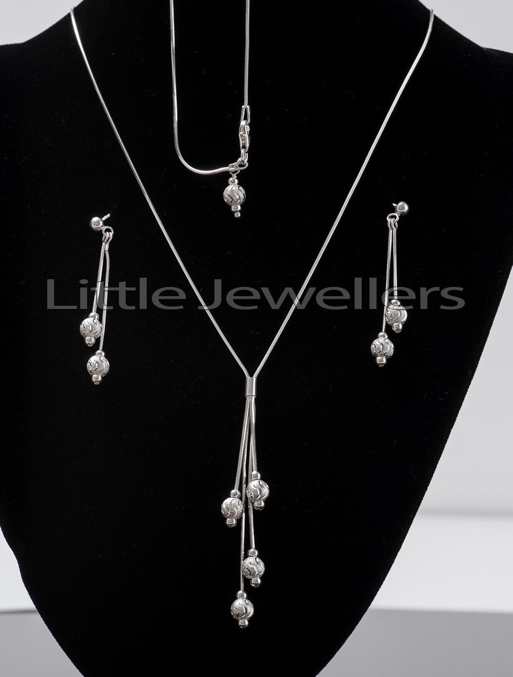 Premium Ruby Bridal Necklace in Sterling Silver - Gleam Jewels
