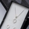 Dainty Oval Necklace And Earrings Set