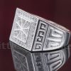 Micro-Paved Sterling Silver Male Ring