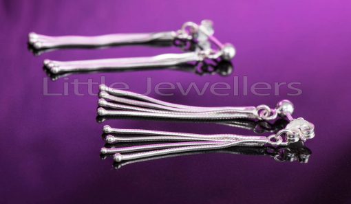four strand dangling earrings