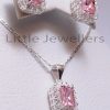 pink jewelry necklace set