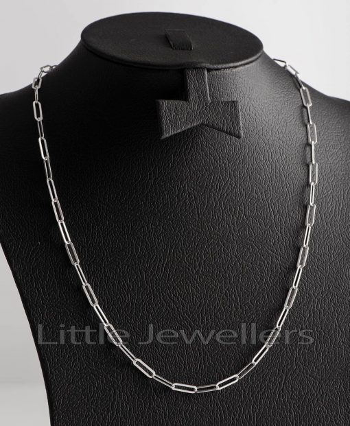 Paper Clip Silver Necklace
