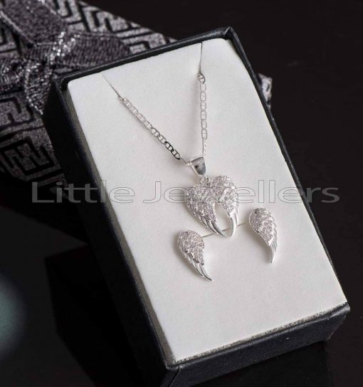 Angel wings Earring and Necklace set
