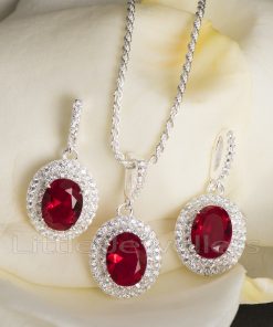red necklace set