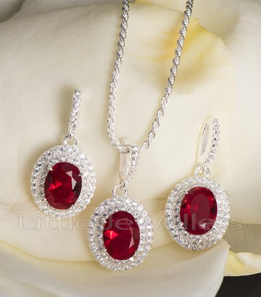 red necklace set