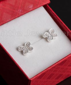A feminine & elegant pair of petite butterfly stud earrings