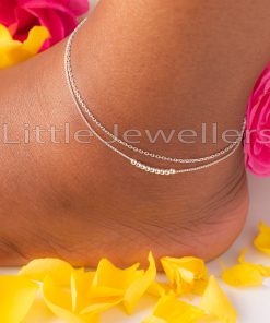 Girly Fun and Beautiful Sterling Silver Anklet