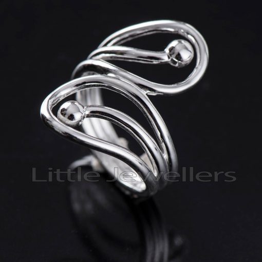 A beautiful handcrafted silver cocktail ring