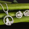 Sterling silver butterfly necklace set, suitable gift for any occasion
