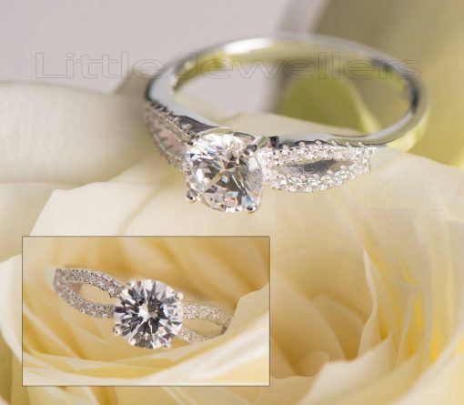 Celebrate Your Love With This Sterling Silver Engagement Ring