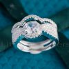 A striking & brilliant princess cut double engagement ring