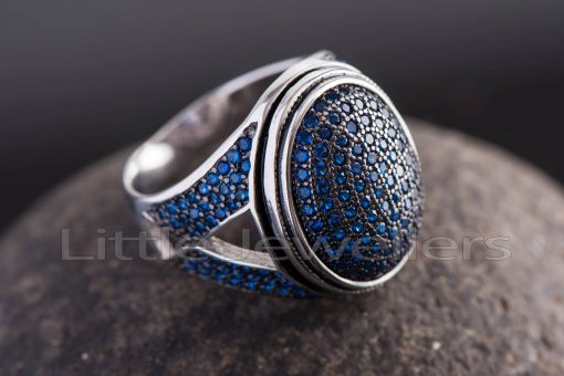 Blue Sapphire Ring For Him.