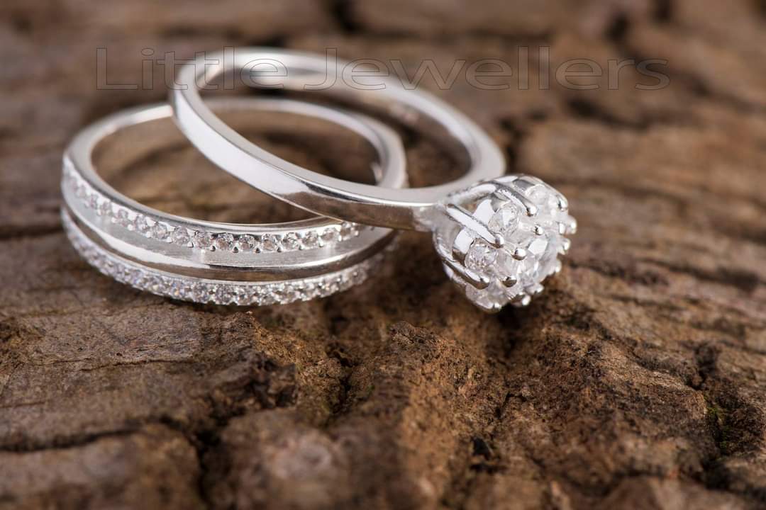 cz sterling engagement rings