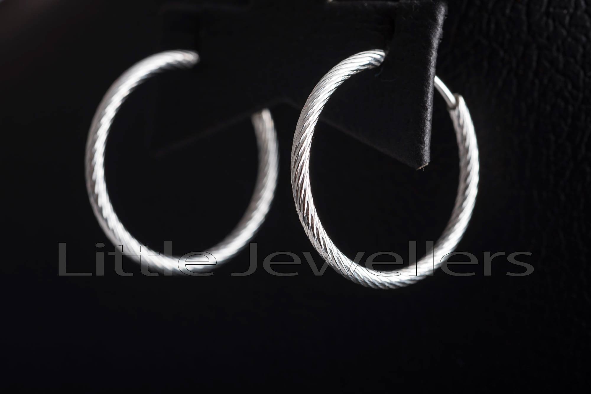 silver loop earrings
