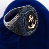 Sterling Silver Nautical Anchor Ring For Men.