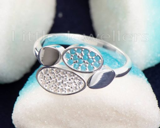 This lovely Aqua Marine Sterling Silver Friendship Ring Is A Sweet Symbol Of Your Forever Bond