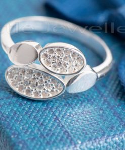 Add a touch of glamour with this dainty sterling silver ring
