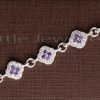 purple gem silver bracelet