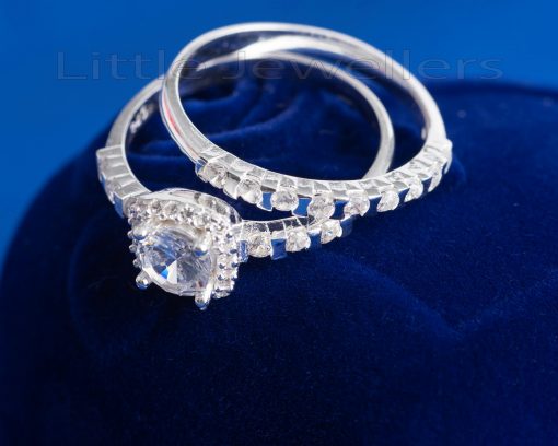stunning double engagement ring