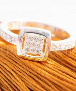 classic square shaped engagement ring