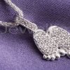 A precious and adorable pair of sterling silver baby footprint pendant necklace