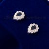 A gorgeous pair of pear-cut cubic zirconia blue sapphire stud earrings