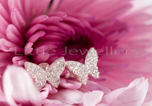 These dainty silver butterfly stud earrings will add a sense of style to any outfit.