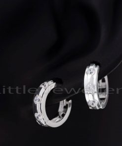 The enticing, glittering appeal of these silver loop earrings will brighten your day.