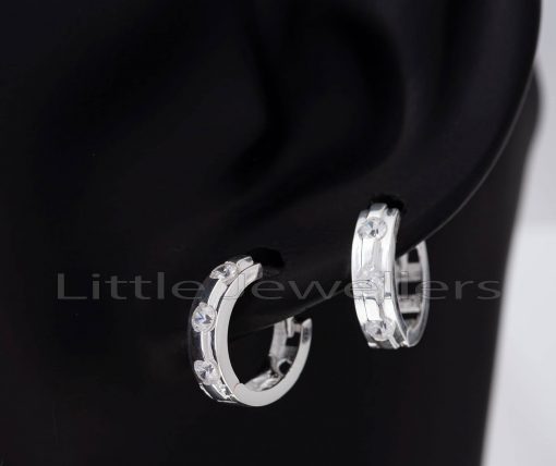 The enticing, glittering appeal of these silver loop earrings will brighten your day.