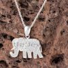 A wonderful elephant pendant and rope necklace. It's versatile and makes a terrific gift.