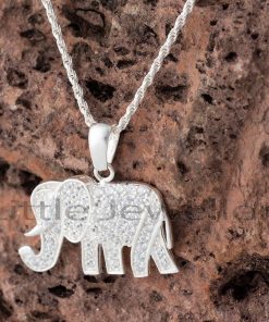 A wonderful elephant pendant and rope necklace. It's versatile and makes a terrific gift.