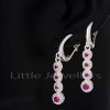 These stunning cz ruby earrings combine style and fashion. Never has jewelry felt so wonderful!