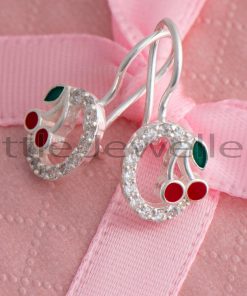 An adorable pair of silver cherry earrings that is crafted with love.