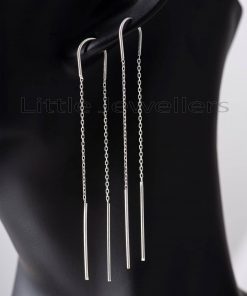 String this pair of long threader earrings,through your pierced ears and let their beauty shine
