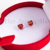  A stunning pair of red stud earrings crafted from sterling silver 