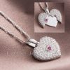 express how you feel about that special person in your life With this heart-shaped pendant, which opens to reveal a smaller heart pendant that can be engraved.